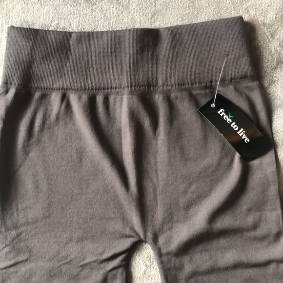 Charcoal Gray Fleece-lined Leggings - Picture 4 of 4